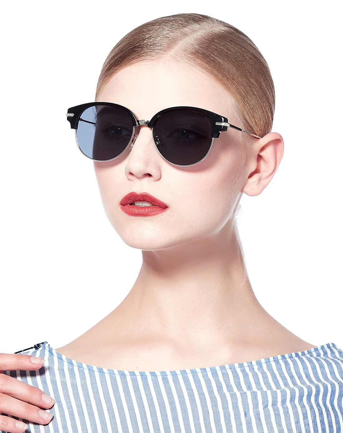 丝贝尔sspair眼镜专场时尚半框复古偏光太阳镜sp3615c.02_唯品会