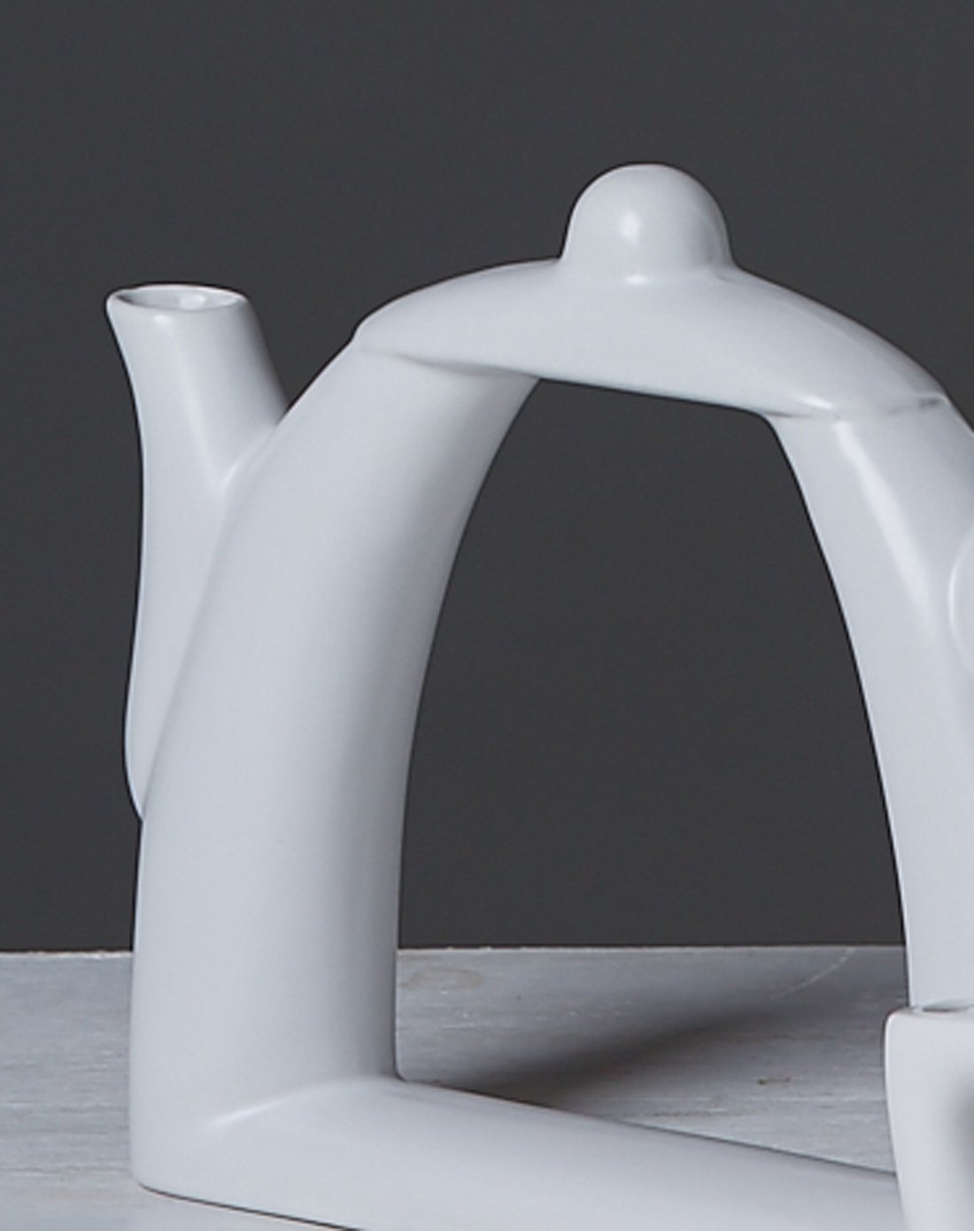 北欧创意茶壶造型陶瓷花瓶-中号