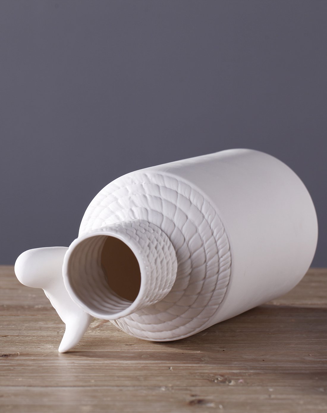 亚光质感-素烧陶瓷北欧风小鸟花瓶-大号