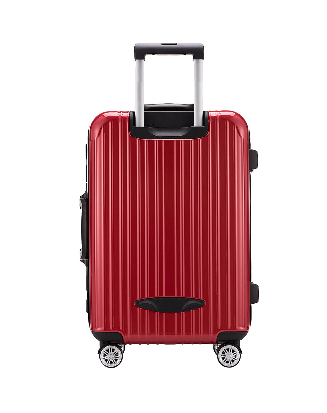 深框镜面钥匙锁旅行箱22寸红色
