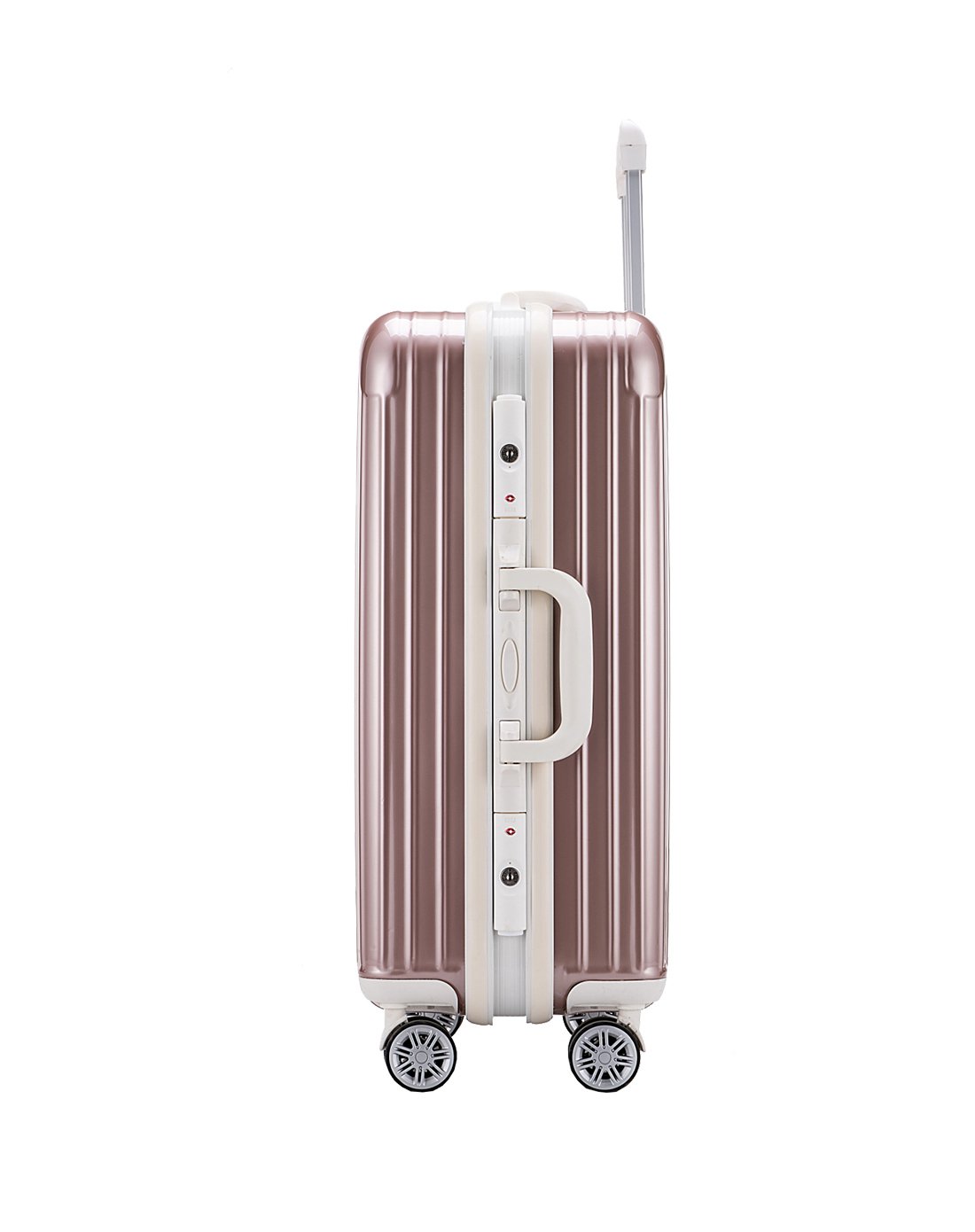 深框镜面钥匙锁旅行箱22寸玫瑰金
