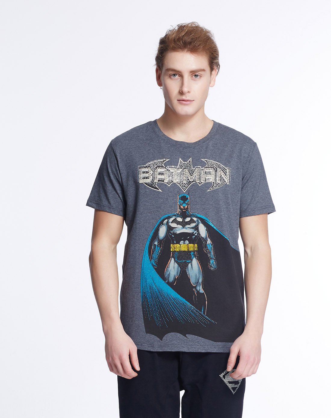 美国dc超级英雄系列潮牌服饰专场蝙蝠侠/batman系列 男款短袖t恤 经典