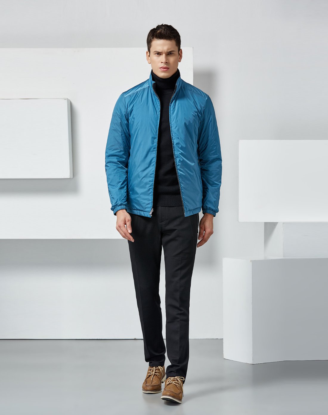 myriadglad jacks男装冬清仓专场双面立领款修身棉服蓝色310610750