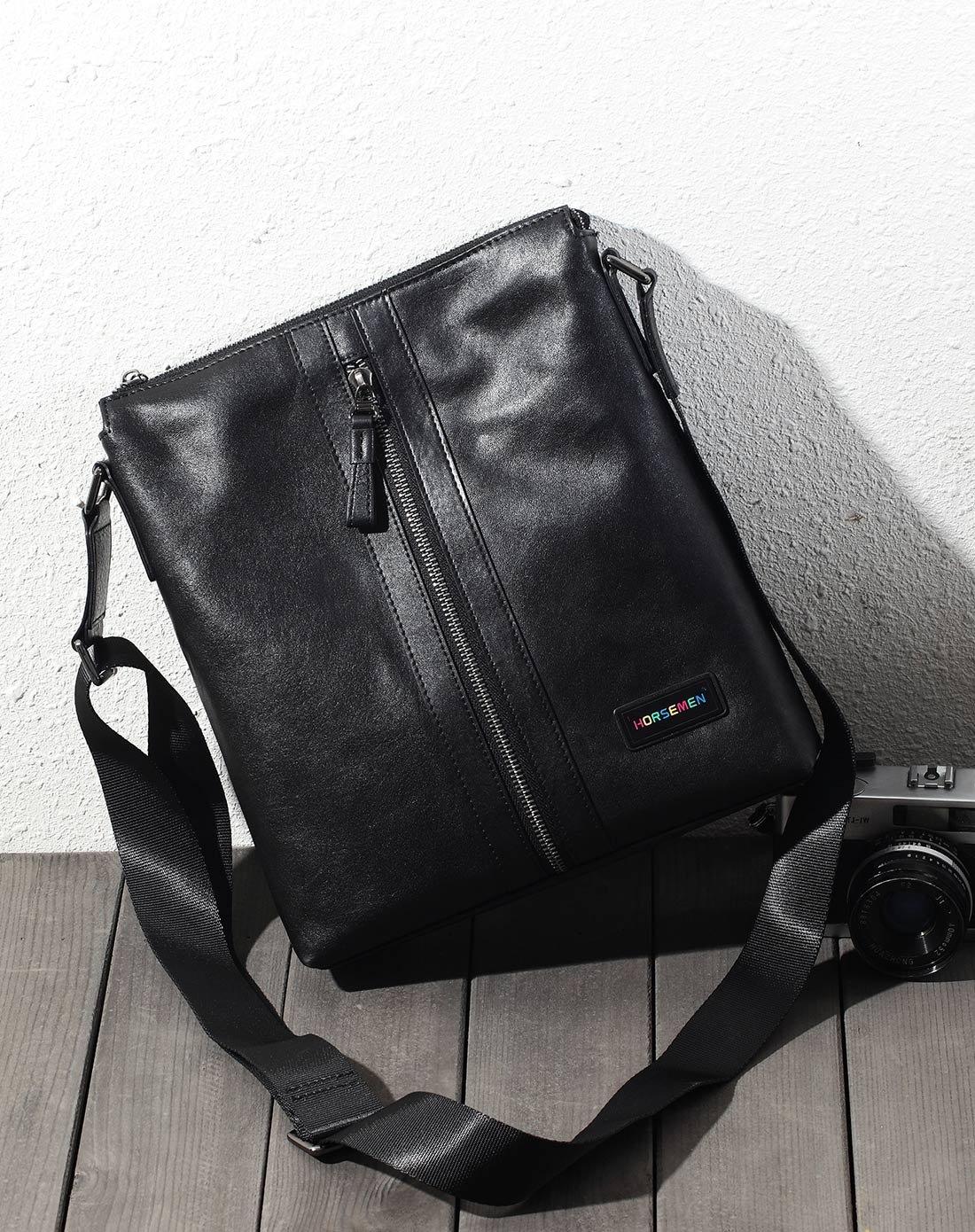 高档植柔头层牛皮男士单肩包 商务休闲高品质斜挎包男款