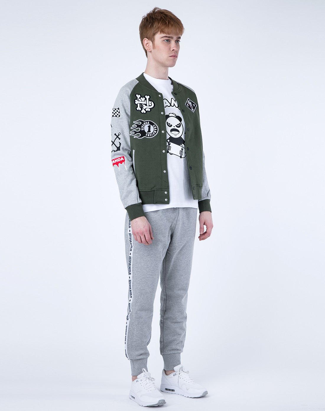 hipanda男女装男款字母插肩袖棒球服军绿色0153431323403_唯品会
