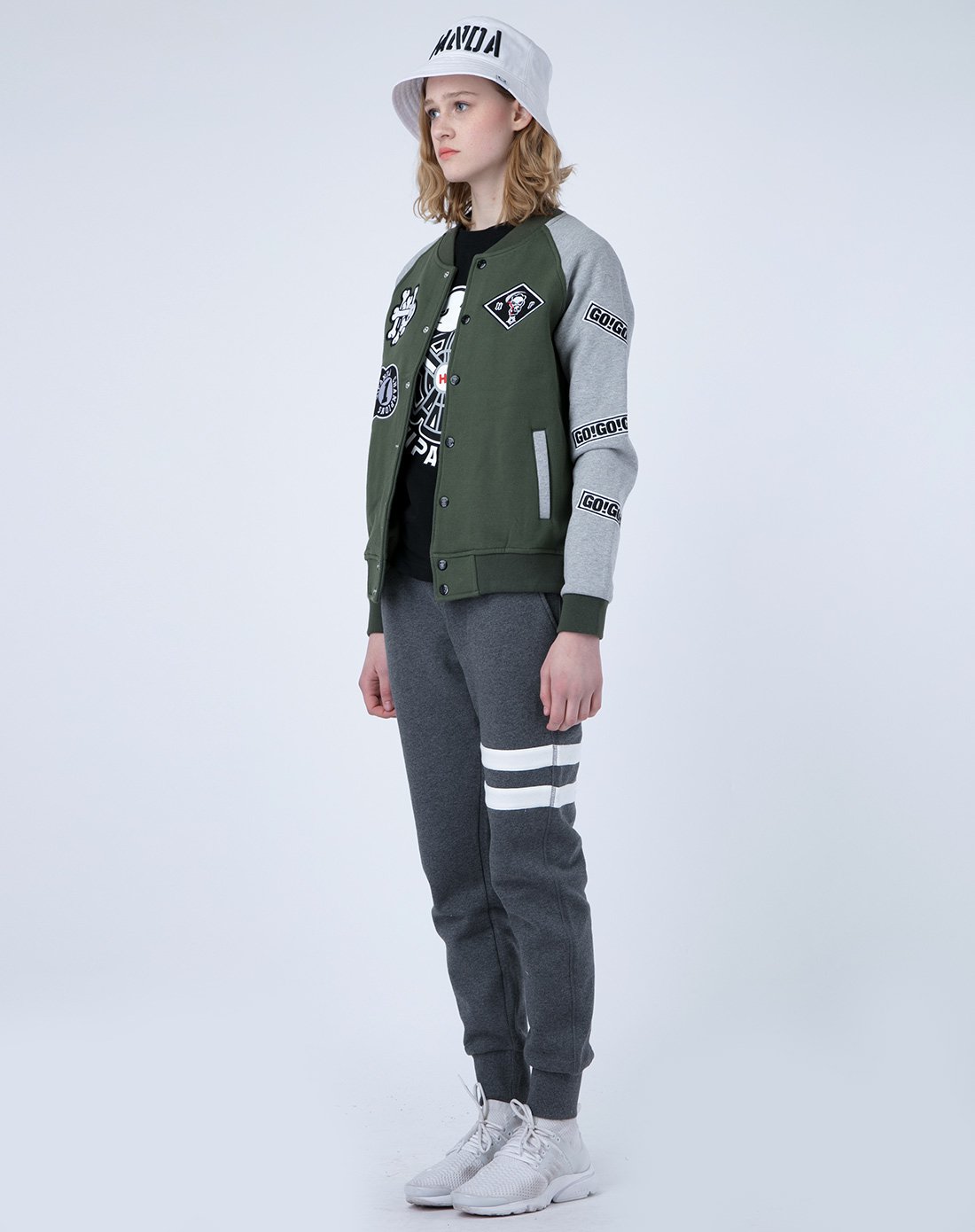 hipanda 你好熊猫 设计潮牌 女款自由者插肩袖棒球服外套