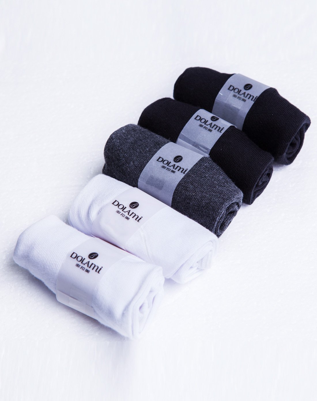 多拉美男女家居服专场男款5双装混色舒适简约短袜(颜色随机)wz1402
