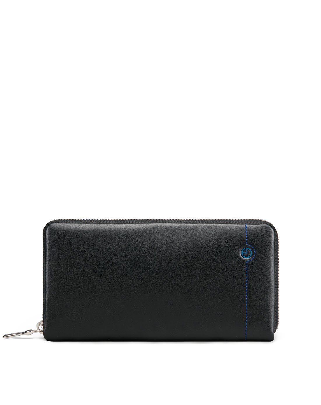 金利来goldlion 男士头层牛皮经典简约大容量拉链手拿包 黑色 均码