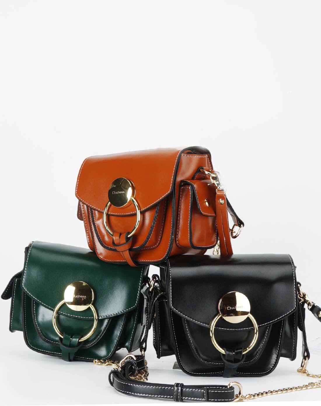 新品圆环复古相机包单肩斜挎包绿色