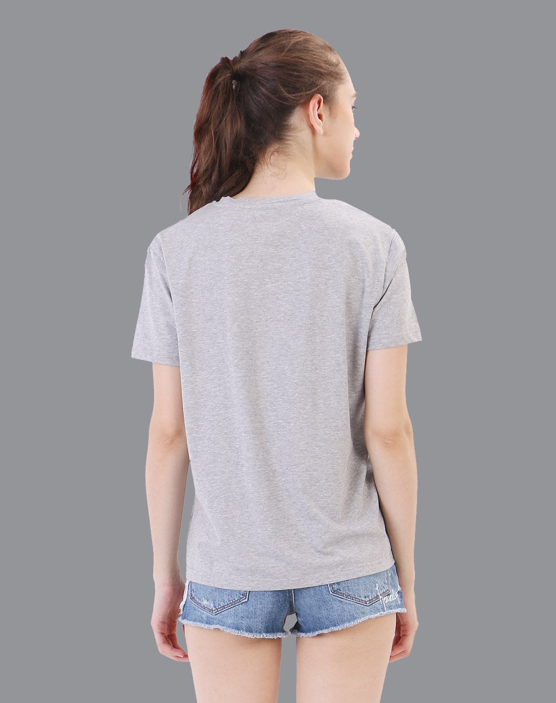 百搭休闲 女款侧面开叉设计短袖t恤