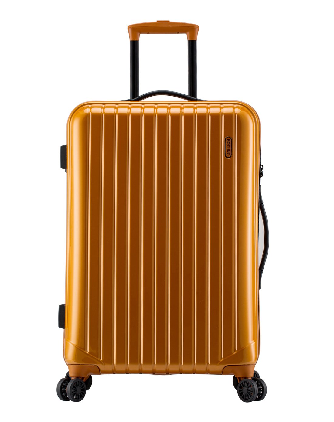 铂铜时尚abs pc亮面密码箱20寸深橘色