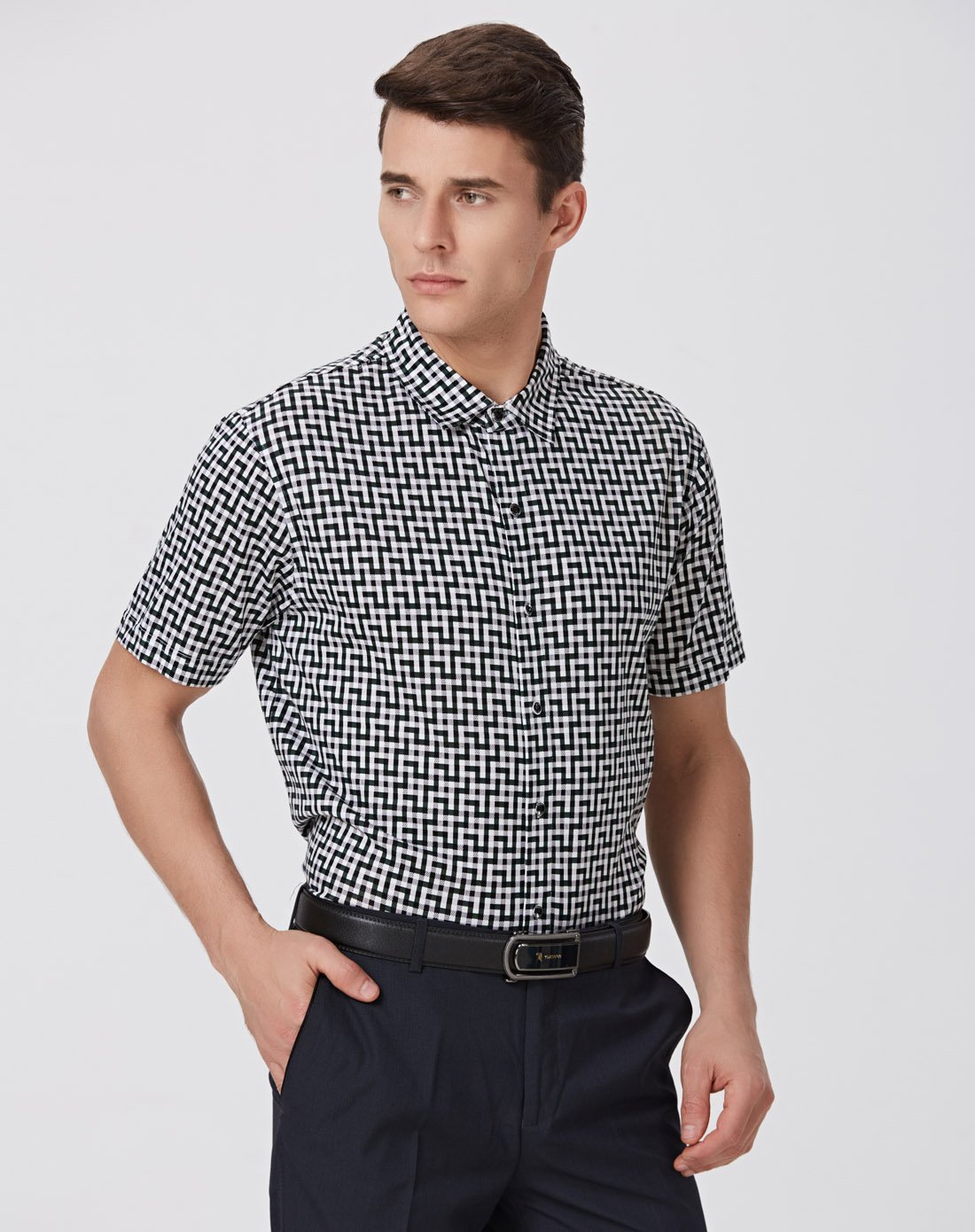 啄木鸟tucano成熟稳重短袖针织衬衫绿色ks352101-04_唯品会