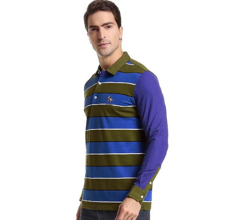 莱恩雷迪舒适棉条纹时尚大气长袖t恤201473639_唯品会