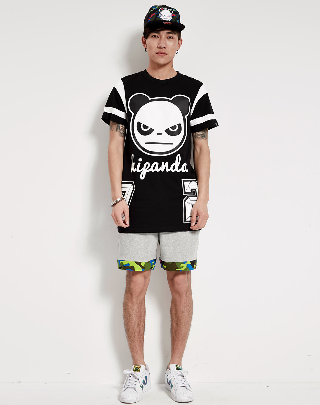 hipanda男女装男迷彩脚口短针织裤浅麻灰0161801287917_唯品会