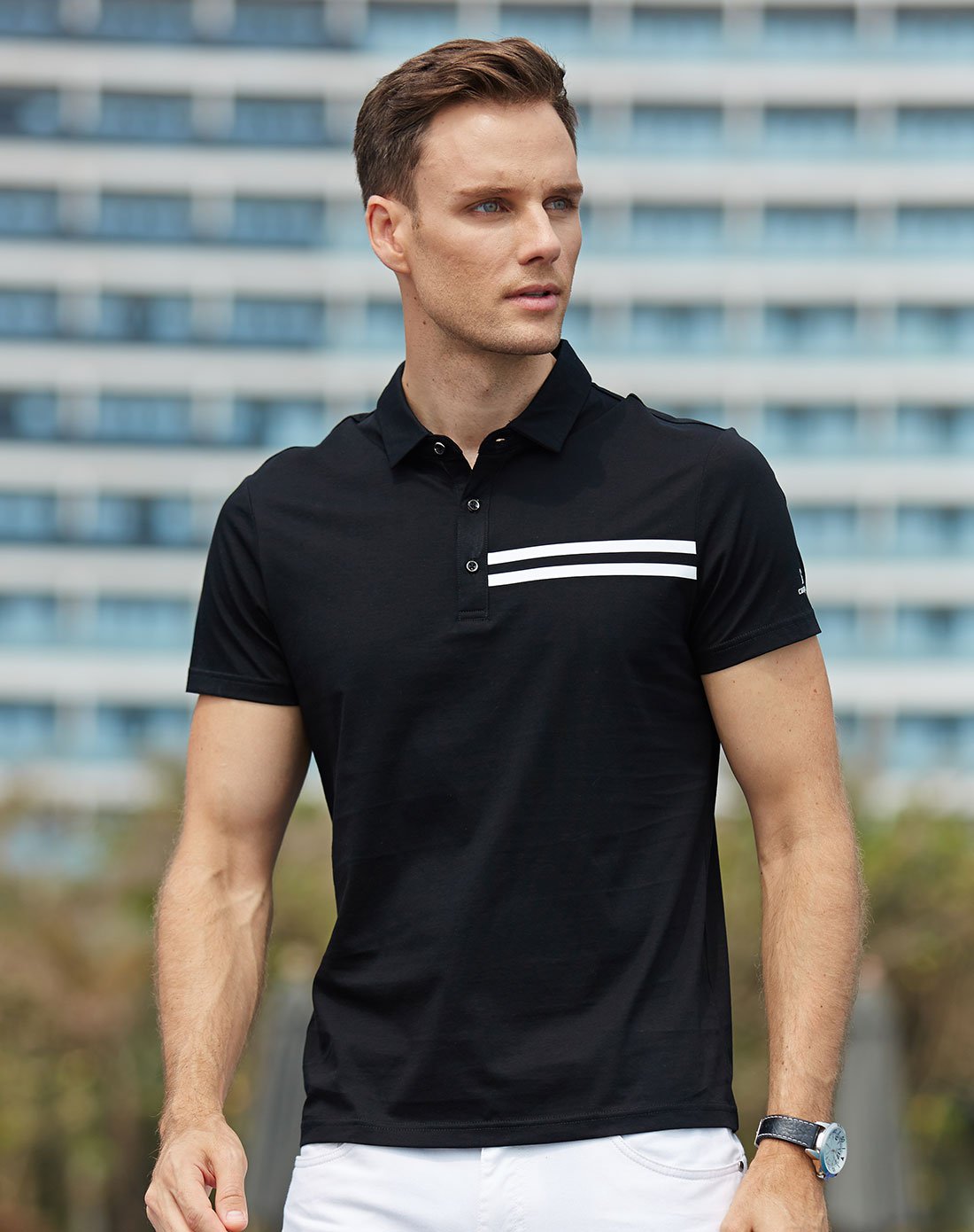 卡丹路cardanro男装专场 卡丹路春夏款休闲t恤黑色 商品编码:ca