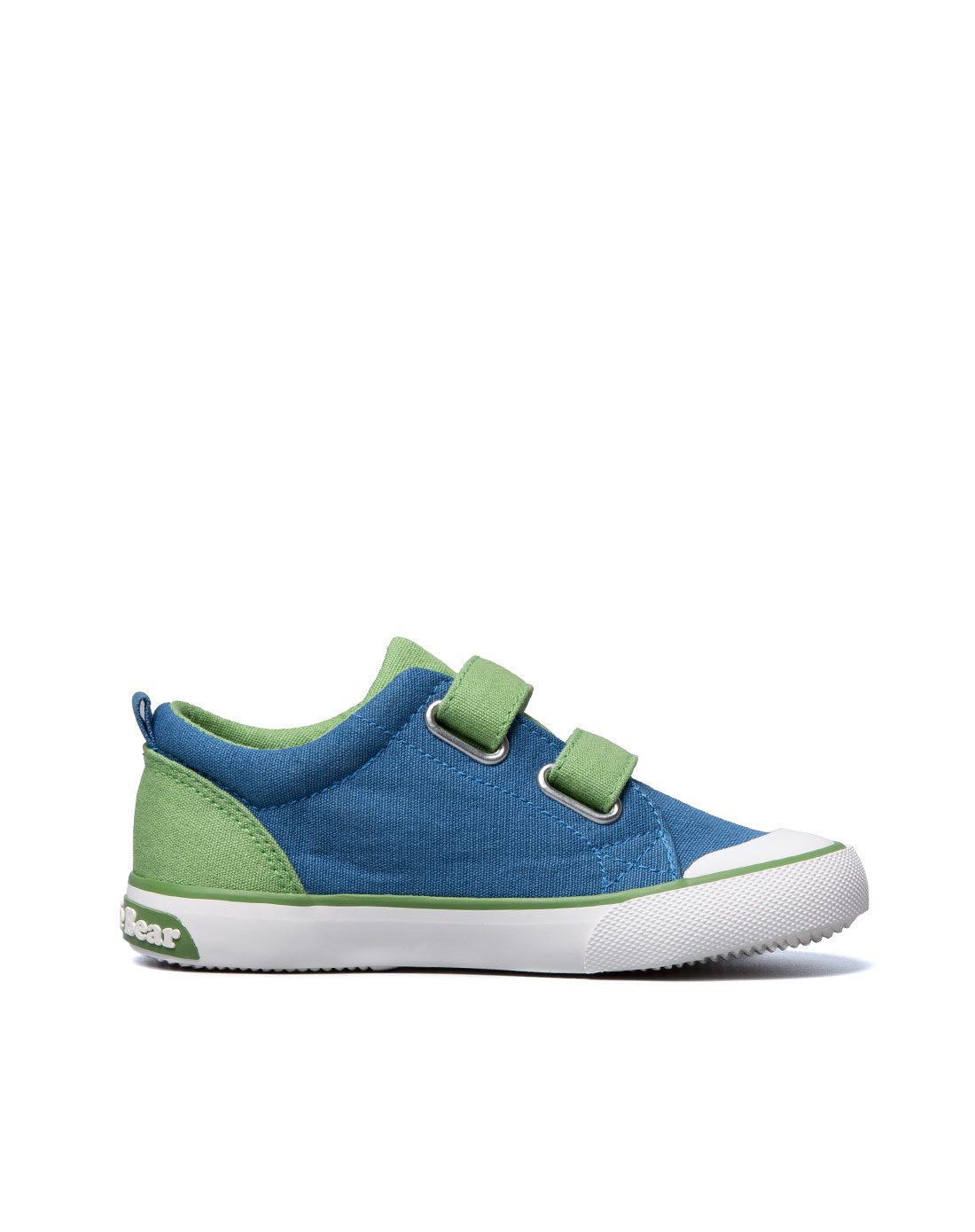 男童蓝绿色帆布鞋