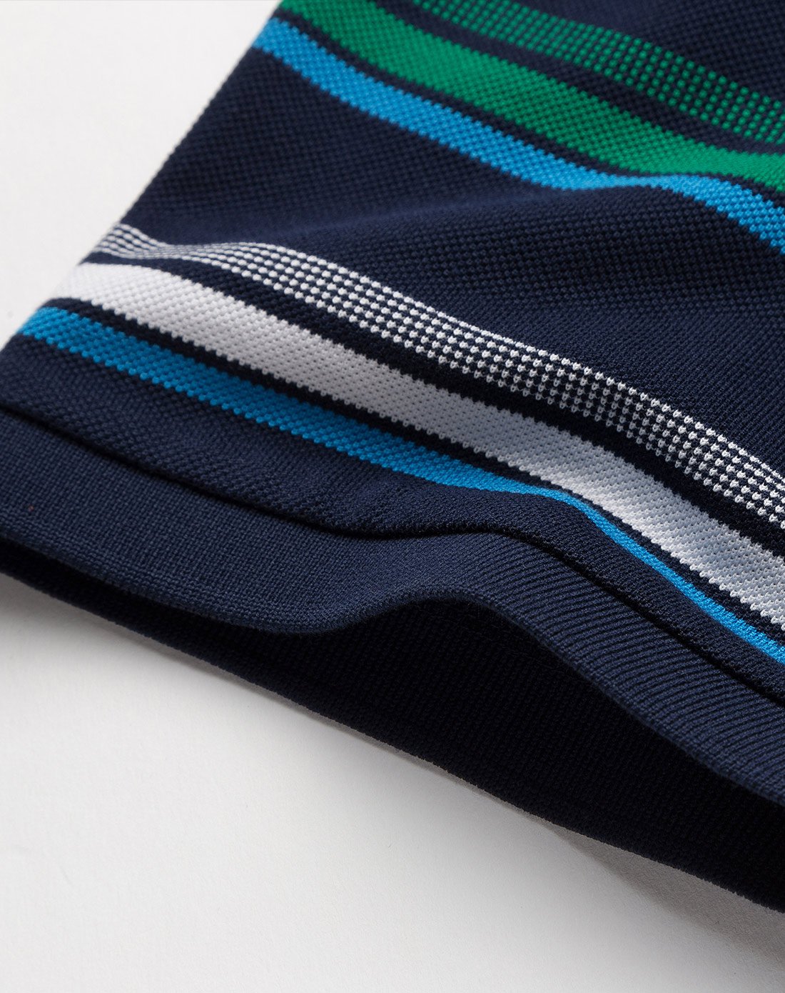 时尚塑型纯棉品质条纹舒适透气polo衫藏青/绿