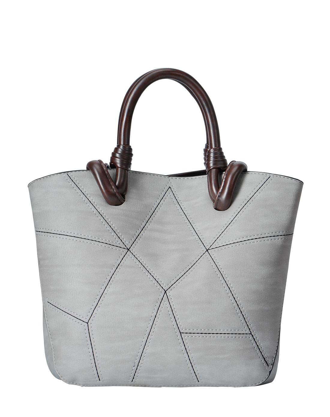 唯品首发马卡龙大容量手提包灰色