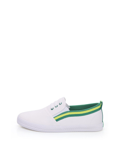 女鞋(专柜同款)休闲fashion潮流帆布鞋白绿