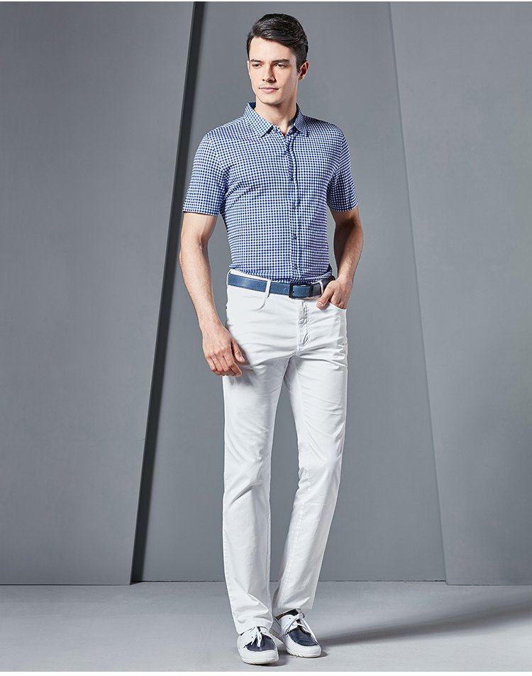 夏款真丝商务绅士男士t恤短袖男士t恤