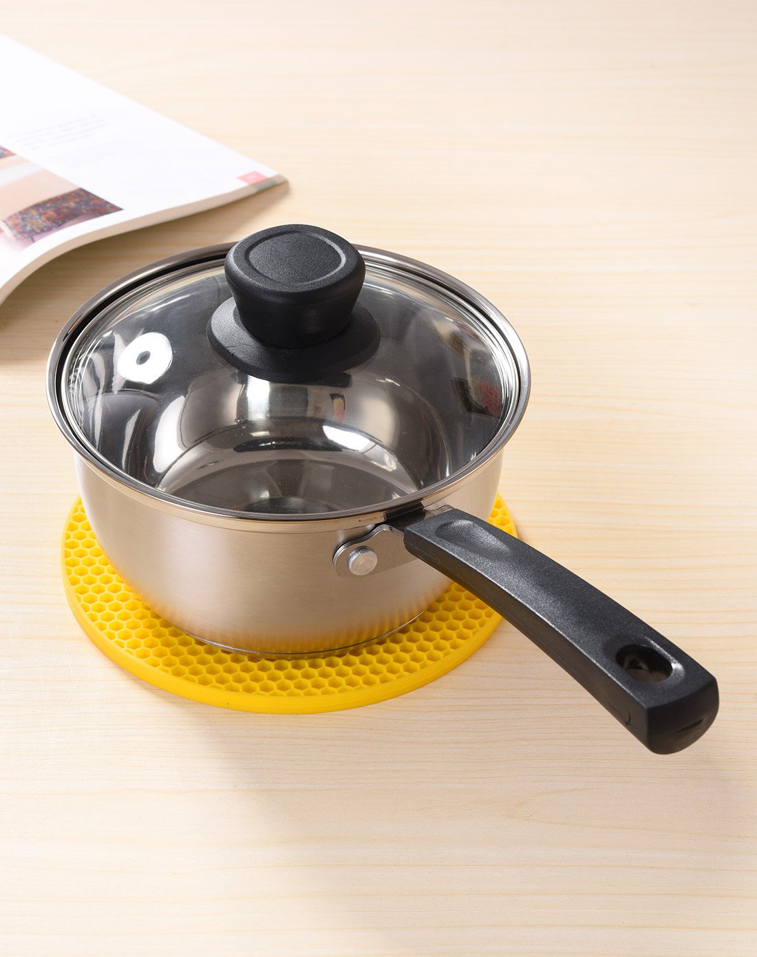 304不锈钢复底奶锅