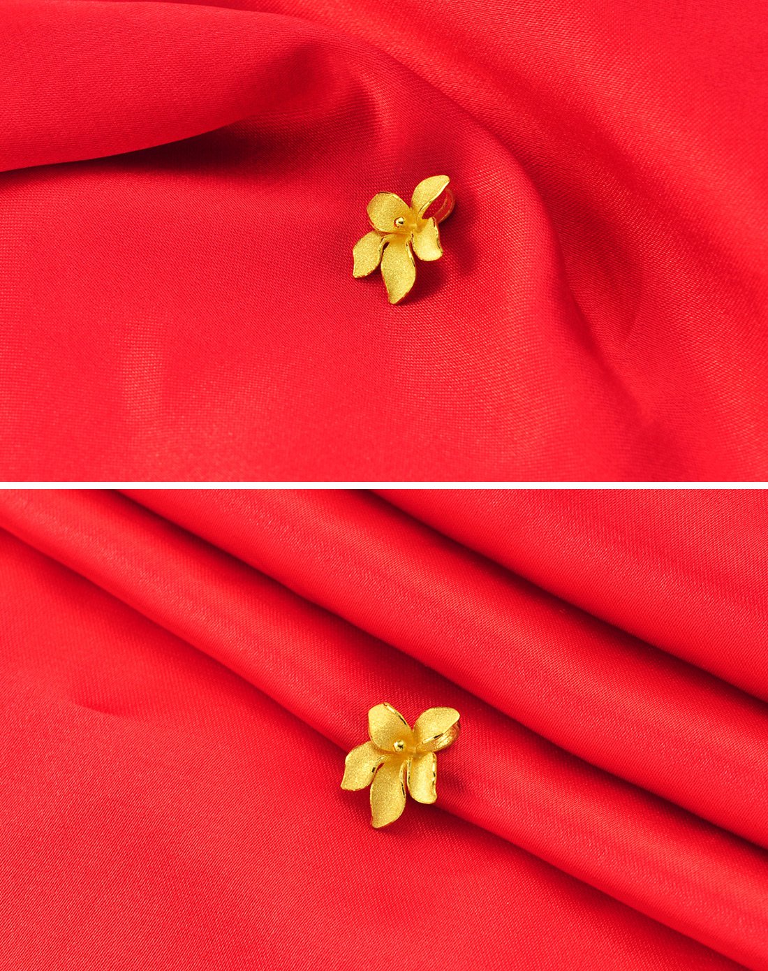 金至尊 足金百合花吊坠(计价/不含链)