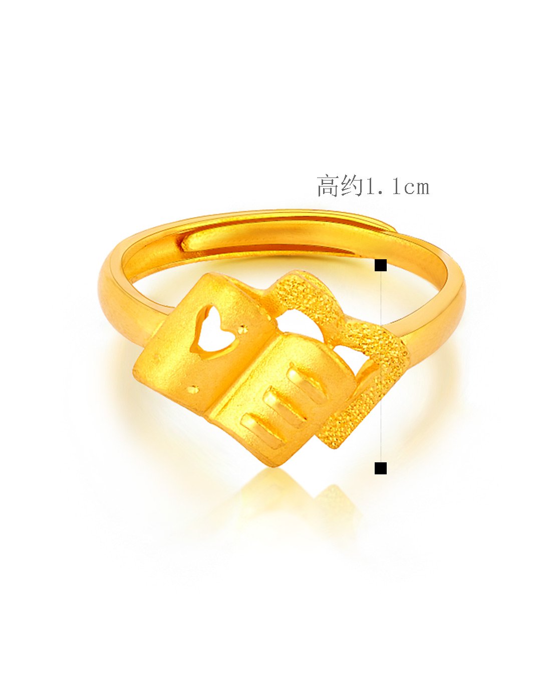 金至尊 足金童年时光情侣对戒(计价)