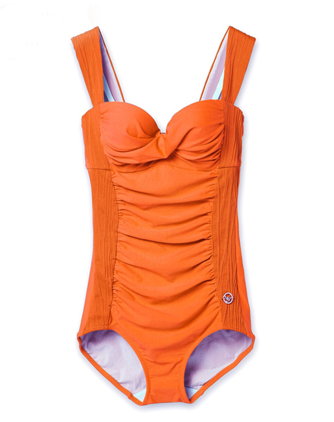 女士游泳衣带钢圈性感深v三角连体泳衣女