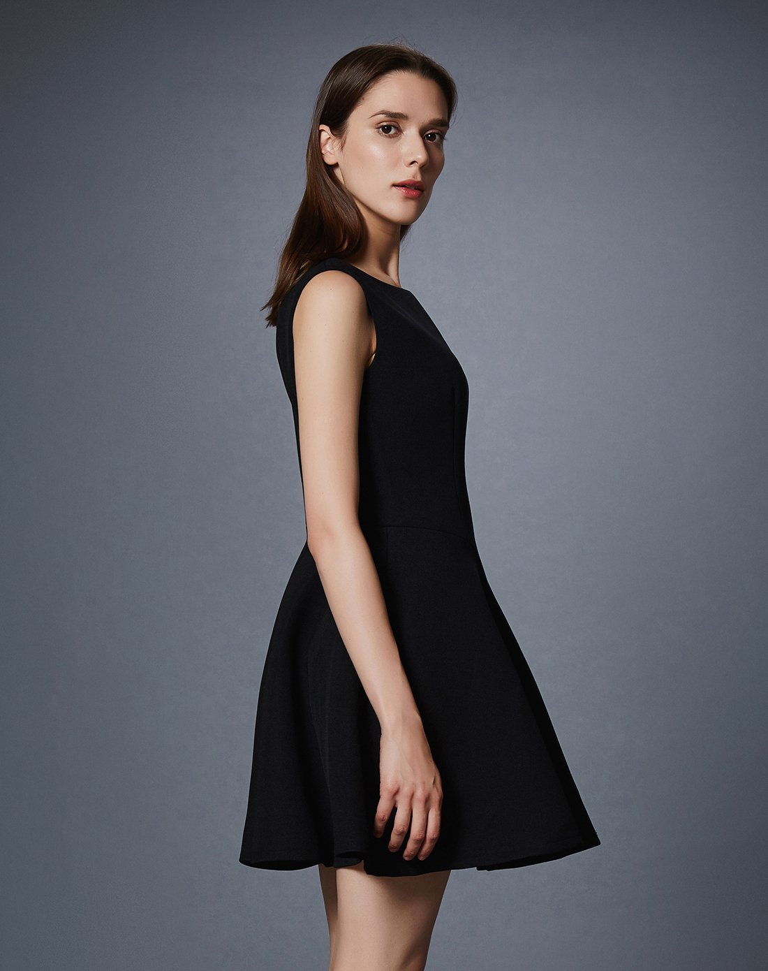 蜂窝料简约x廓形连衣裙