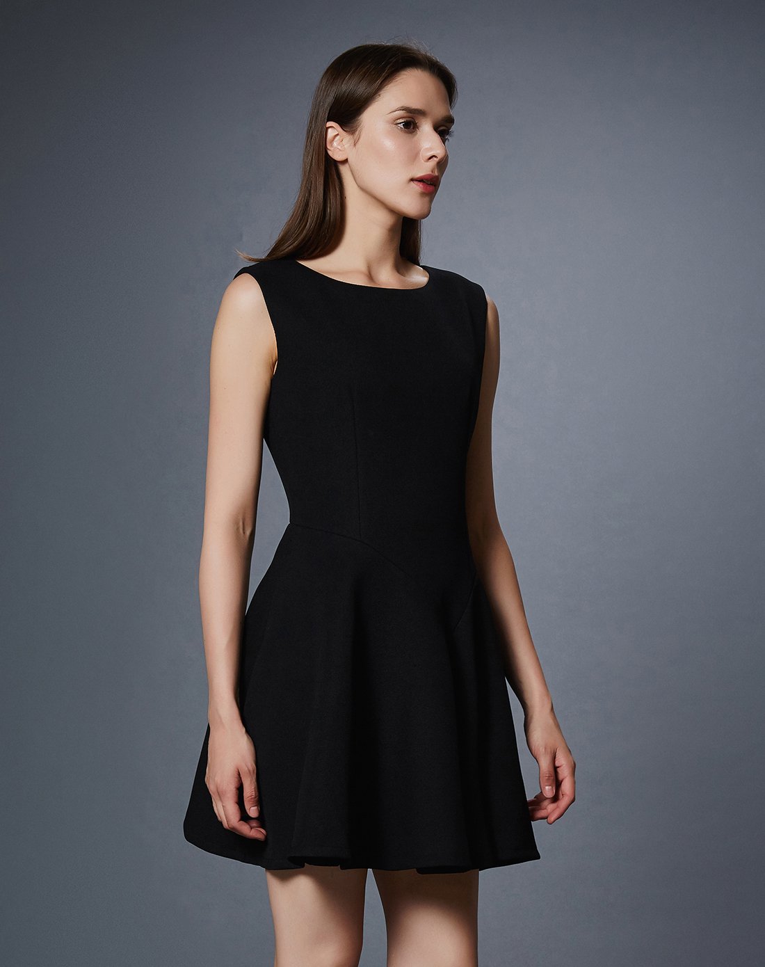 蜂窝料简约x廓形连衣裙