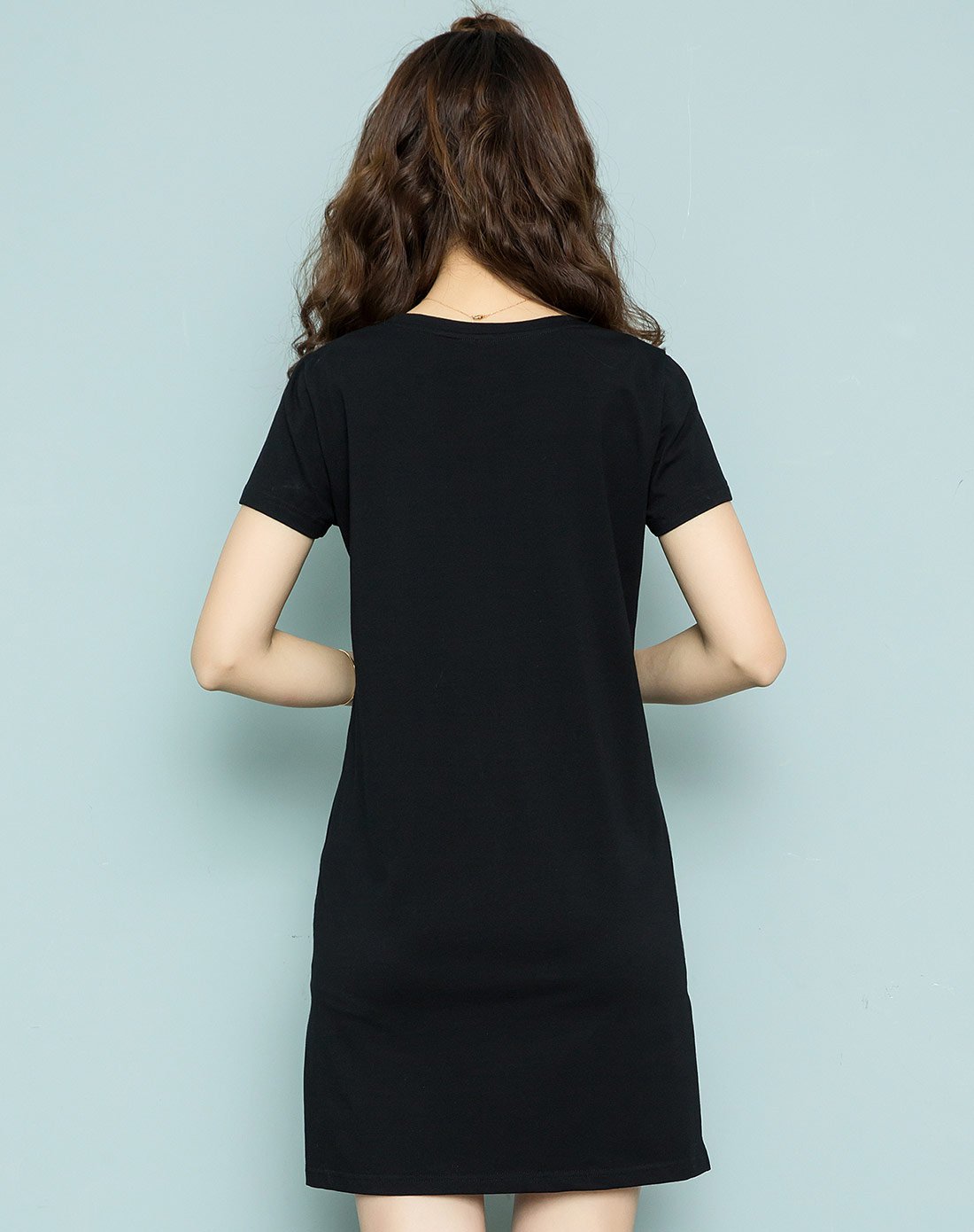 高梵字母印花连衣裙g1170239004_唯品会