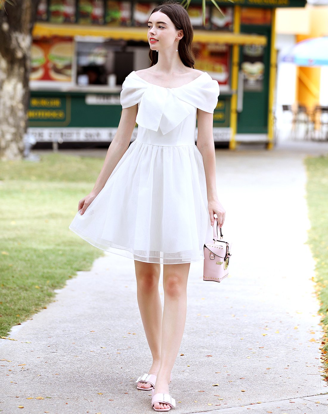 夏凉节-佳人苑jry女装清凉大作战淑女时尚纯色连衣裙白色62945110