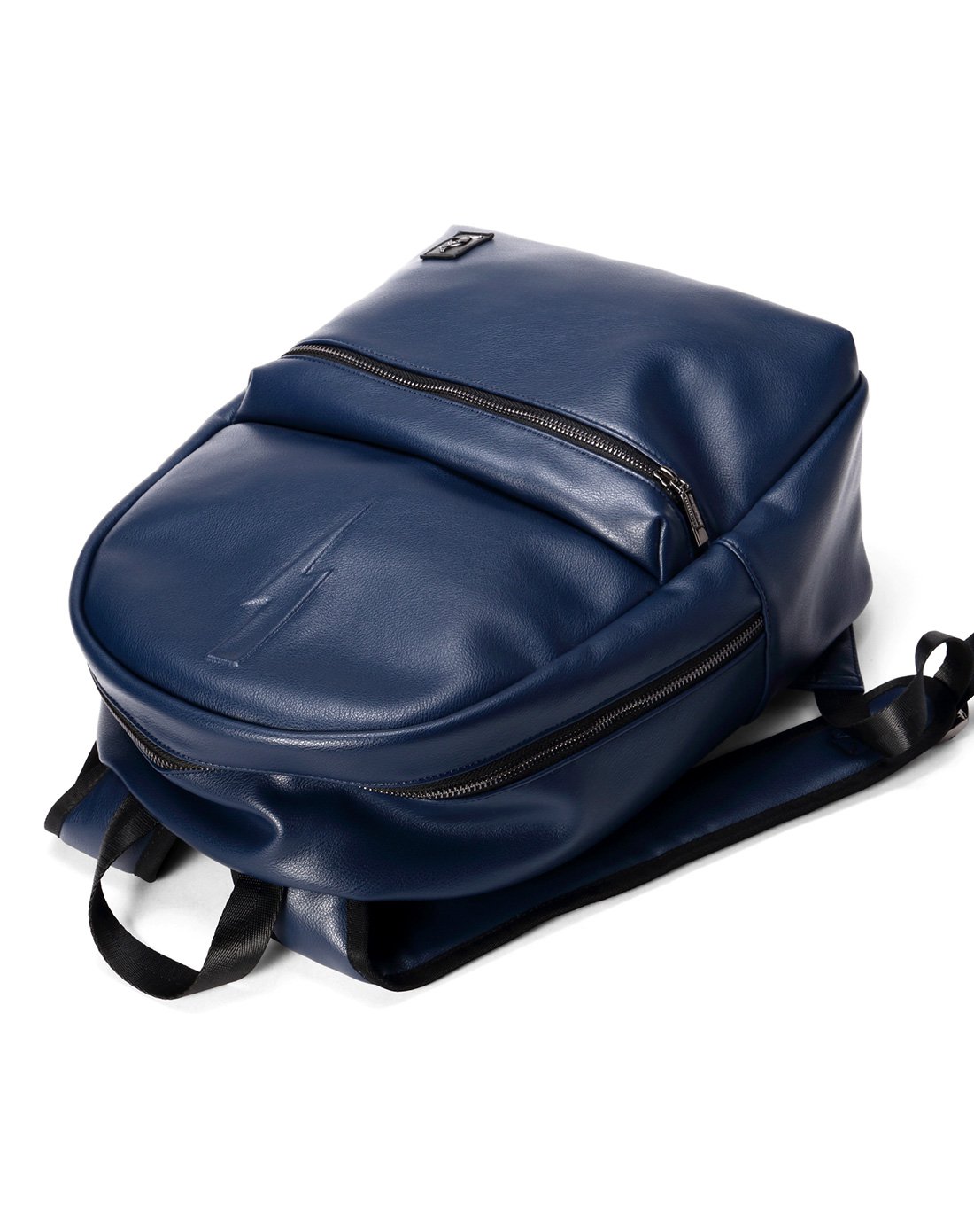 2017新品pu商务休闲 男款双肩包蓝色