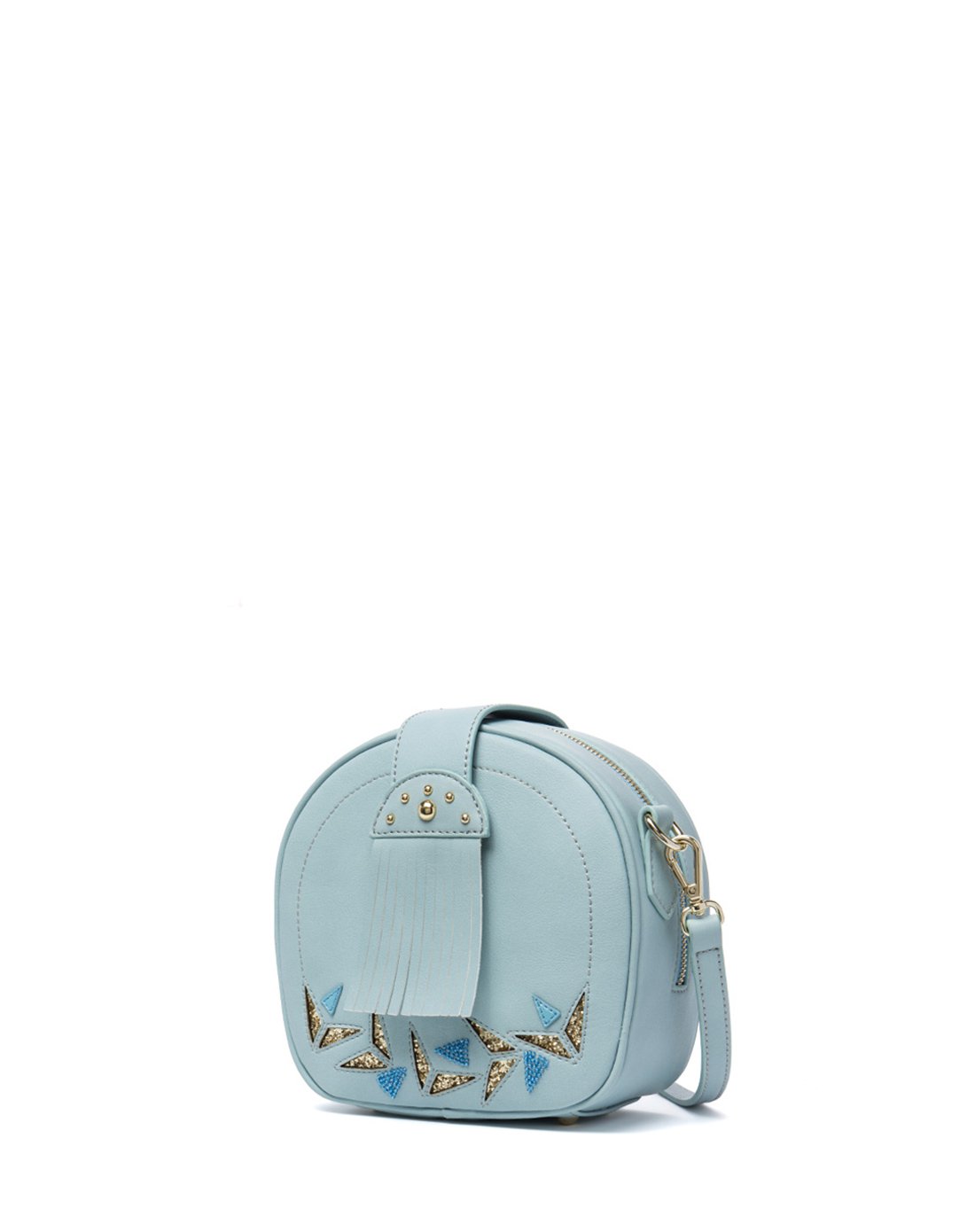 cluci趣味2017新款时尚百搭休闲斜跨单肩包浅蓝色lw11620421-41_唯品