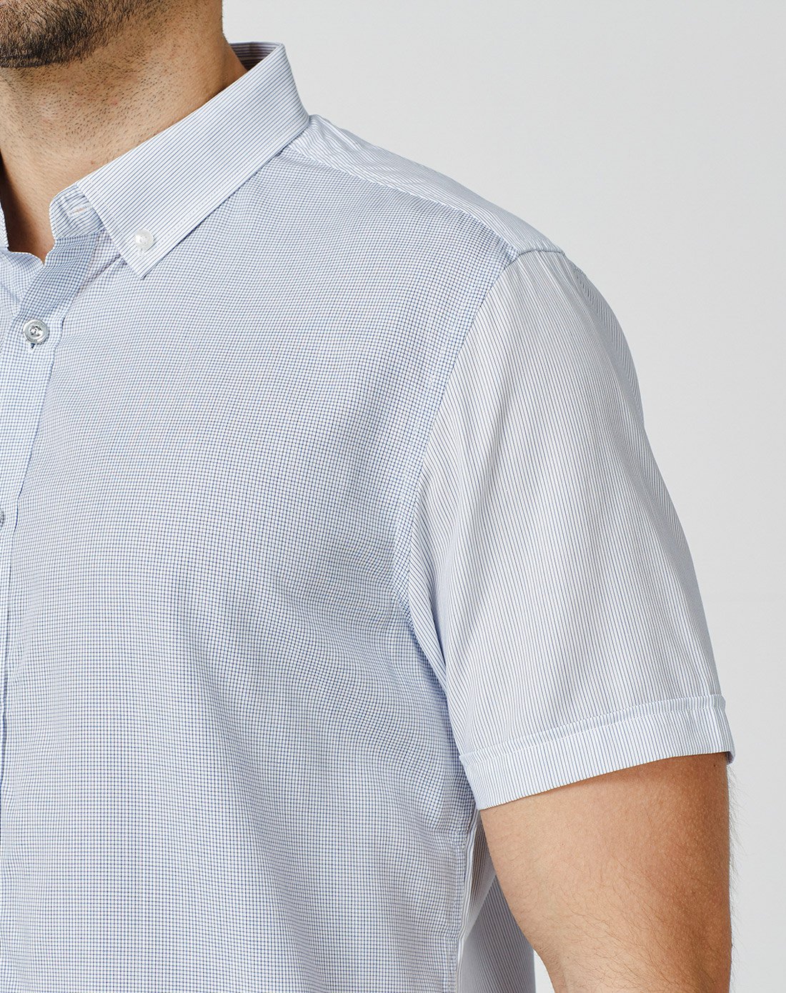 经典细格轻柔顺滑天丝棉衬衫