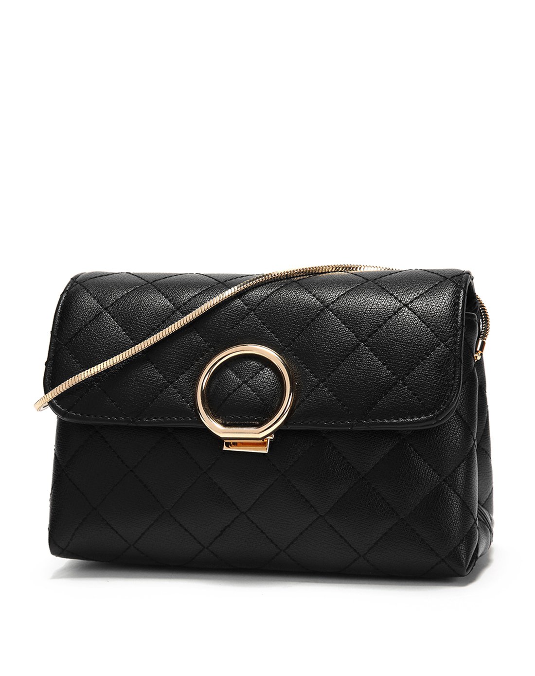 杜拉拉系列17日韩潮流链条女式小方包黑色