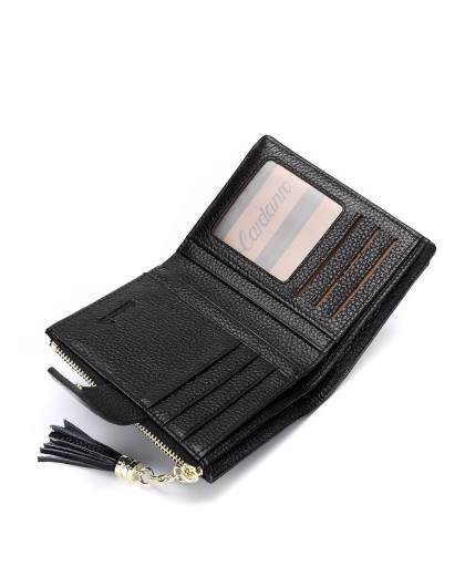 卡丹路(cardanro)新品女款竖款时尚流苏小清新钱包