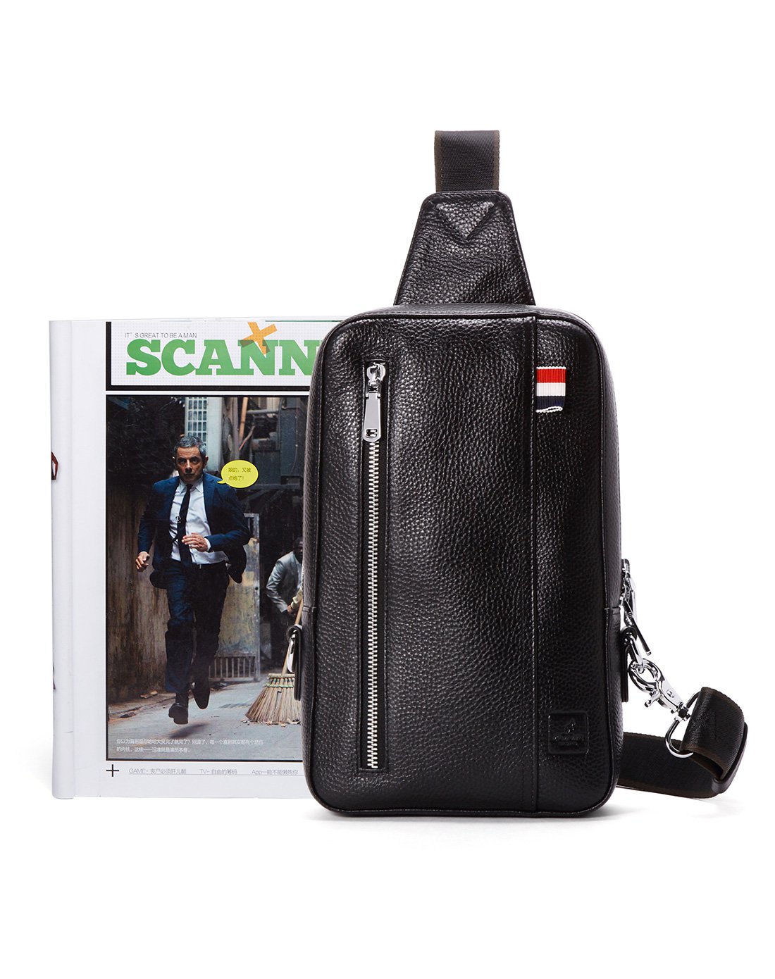 意大利品牌新品头层牛皮商务休闲 腰包