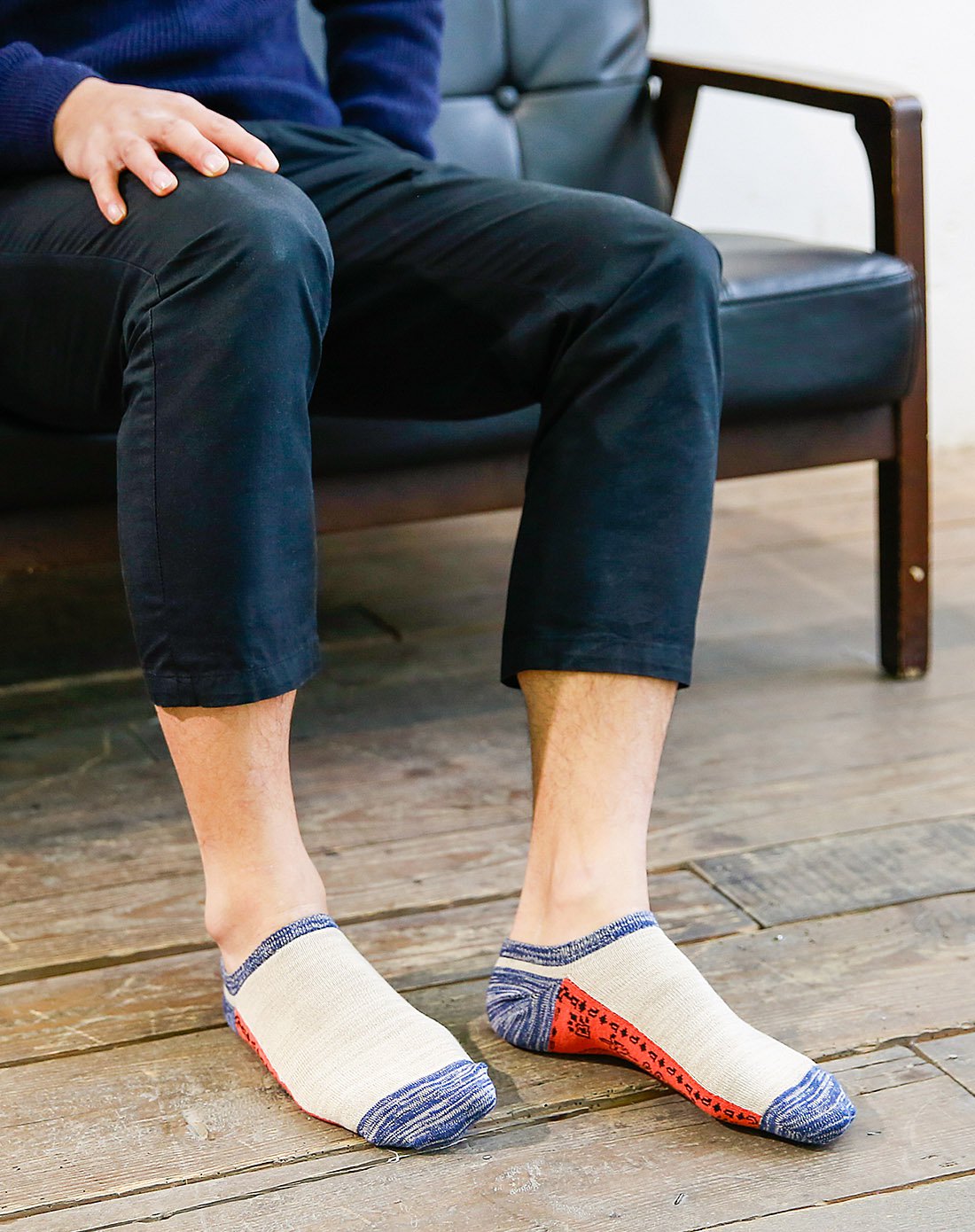 木几良品老布纹男船袜5双装