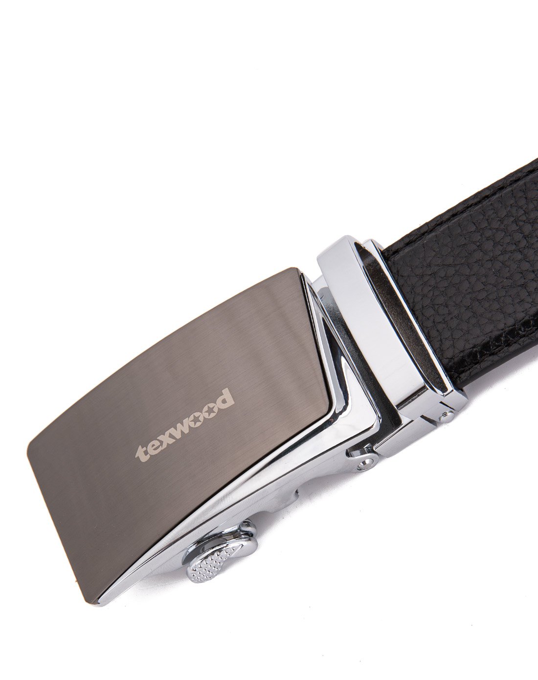 texwood头层牛皮商务时尚自动扣男皮带de7a0071-01_唯品会