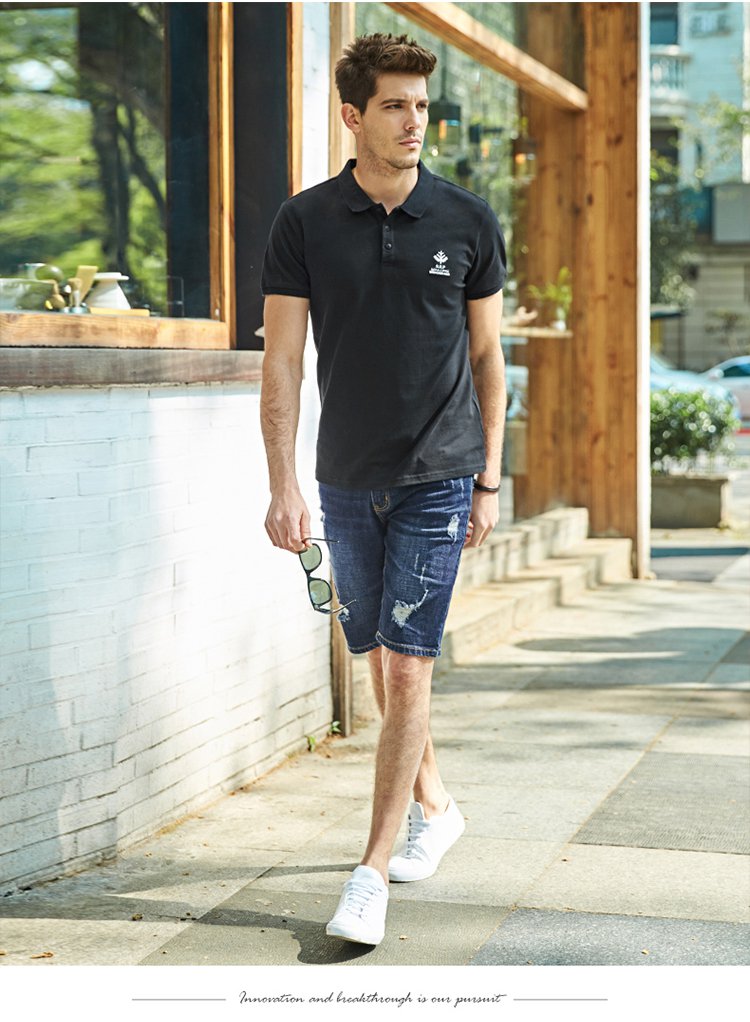 帅气翻领舒适透气短袖polo衫