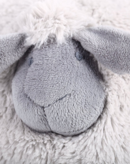 羊毛绒圆球玩具公仔-灰色小羊