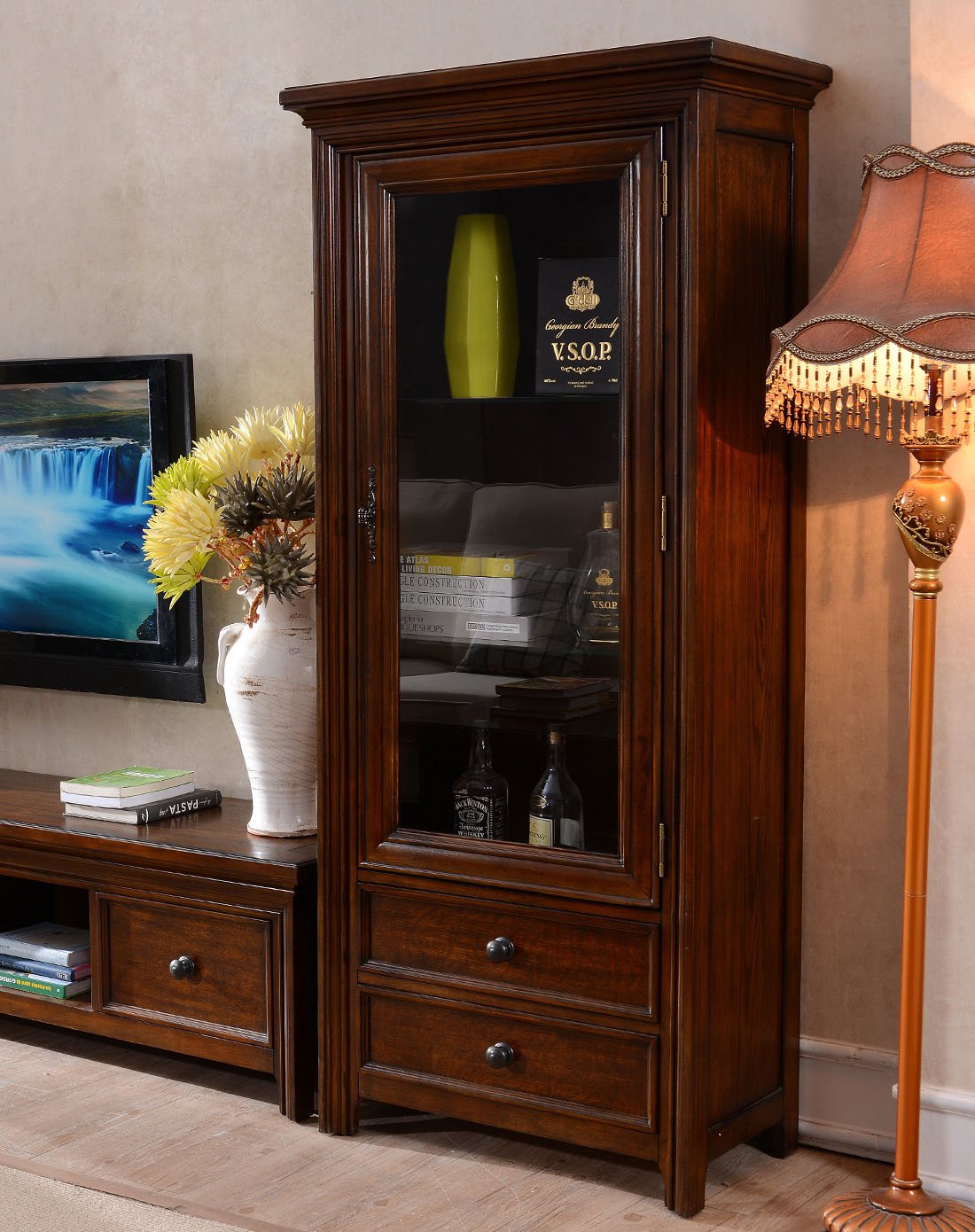 美式全实木洒柜1个