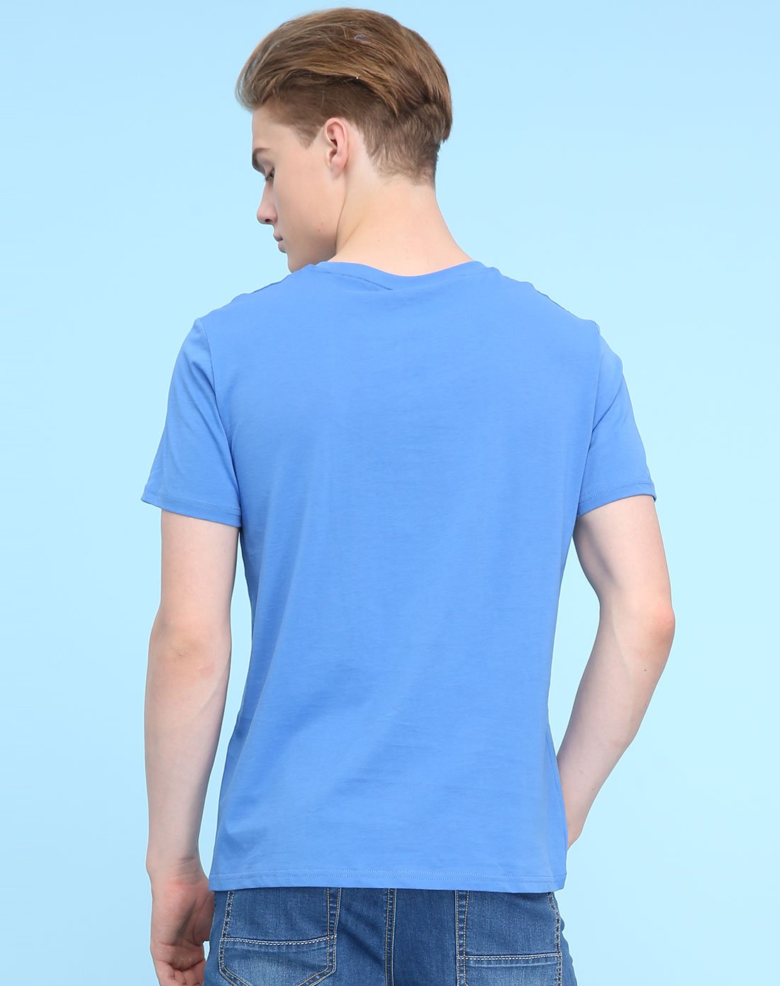 男装平纹布图片印短袖t恤