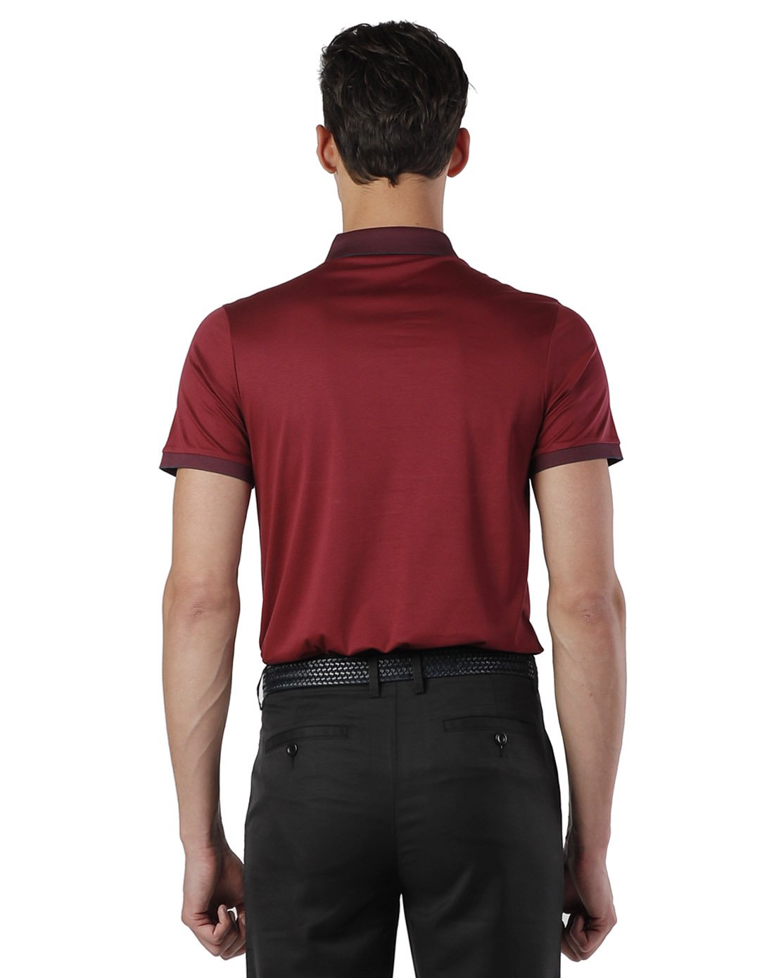 腓尼基红商务纯棉短袖t恤