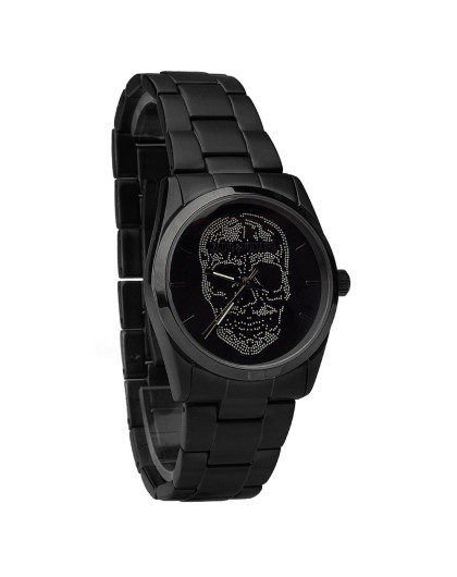 zadig&voltaire法国时尚精选腕表萨迪格&伏尔泰贴钻骷头不锈钢表带