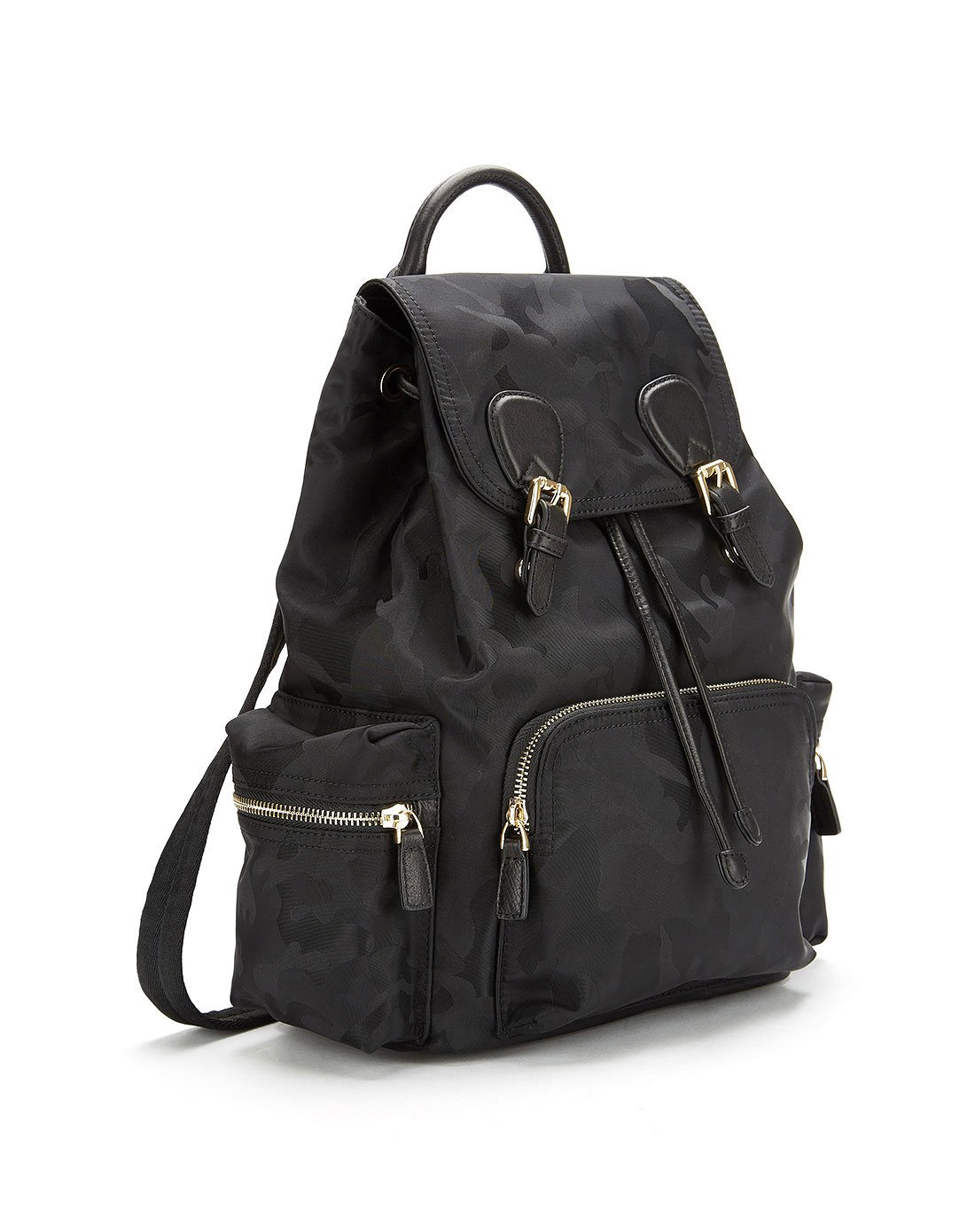 女士印花尼龙休闲双肩包