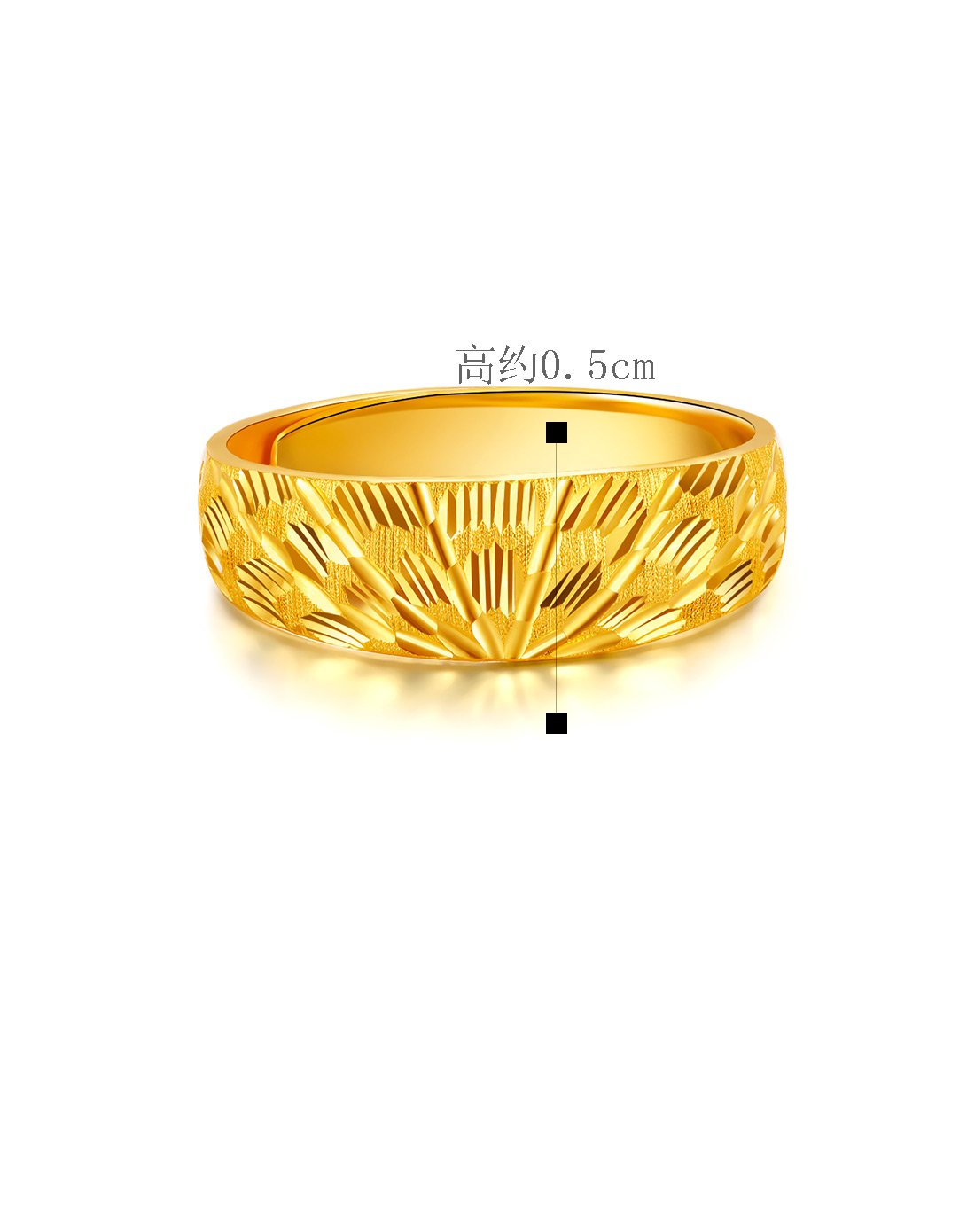 金至尊3dgold珠宝专场金至尊 足金光芒车花戒指(女(计价)3d50-dfjz