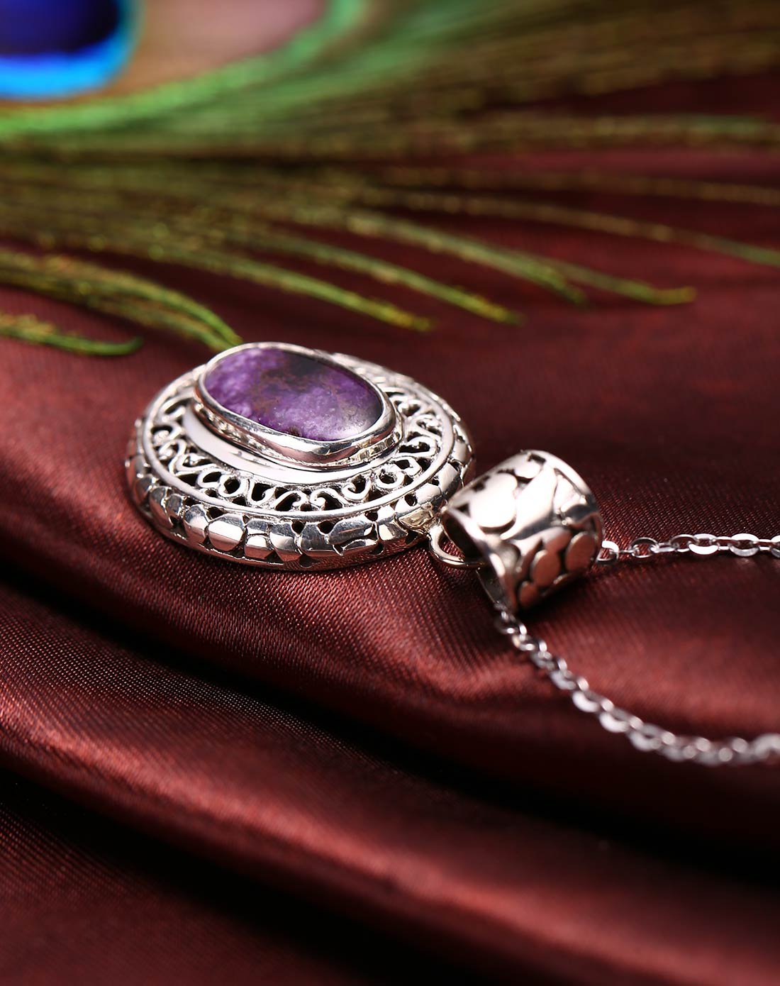 清仓 藏式(椭圆)苏纪石吊坠附证书