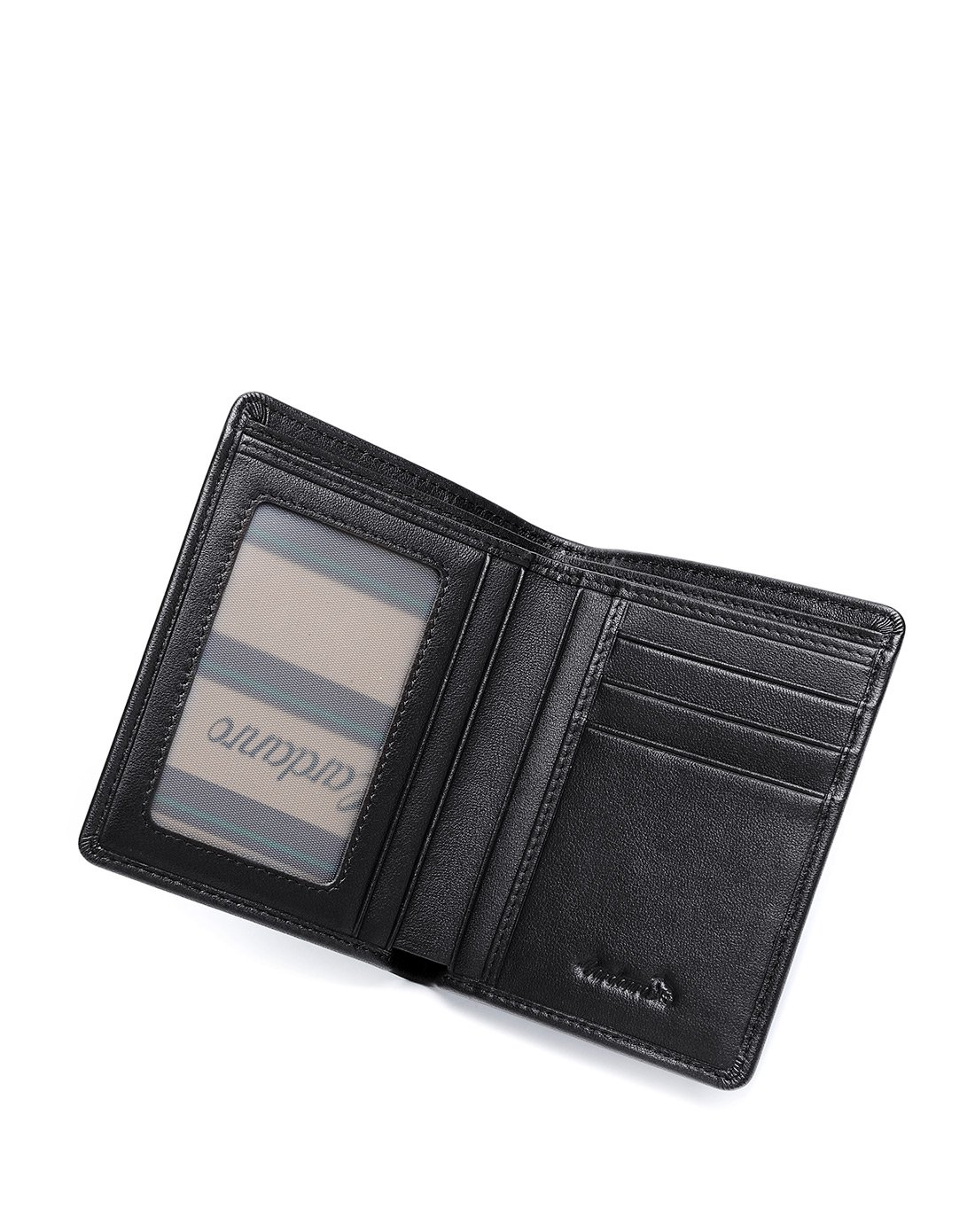 卡丹路(cardanro)新品男士竖款商务钱包时尚牛皮(后带卡槽)